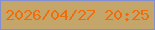 文字の大きさ：2、枠の色：838fd3、背景の色：c4a66b、文字の色：ee6e0d 無料ブログパーツのブログ時計