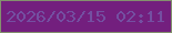 文字の大きさ：3、枠の色：83916d、背景の色：731f7e、文字の色：744fa1 無料ブログパーツのブログ時計