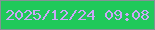 文字の大きさ：2、枠の色：839395、背景の色：20c95a、文字の色：cba7f8 無料ブログパーツのブログ時計
