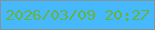 文字の大きさ：2、枠の色：83939a、背景の色：46b9fc、文字の色：68b33d 無料ブログパーツのブログ時計