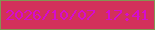 文字の大きさ：2、枠の色：839452、背景の色：d3305b、文字の色：d50ccf 無料ブログパーツのブログ時計