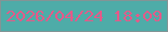 文字の大きさ：5、枠の色：839495、背景の色：4eaca8、文字の色：e45a89 無料ブログパーツのブログ時計