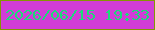 文字の大きさ：2、枠の色：839703、背景の色：d13dd7、文字の色：1bdb7a 無料ブログパーツのブログ時計