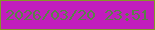 文字の大きさ：3、枠の色：839926、背景の色：c11ebc、文字の色：5a8249 無料ブログパーツのブログ時計