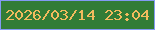 文字の大きさ：4、枠の色：839af3、背景の色：327c36、文字の色：f2bb5e 無料ブログパーツのブログ時計