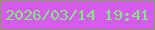 文字の大きさ：3、枠の色：839b61、背景の色：d65cee、文字の色：7fee7c 無料ブログパーツのブログ時計