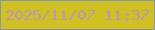 文字の大きさ：4、枠の色：839b9f、背景の色：d0c022、文字の色：b799b2 無料ブログパーツのブログ時計