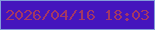 文字の大きさ：5、枠の色：839cda、背景の色：4515bd、文字の色：a33765 無料ブログパーツのブログ時計