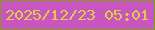 文字の大きさ：2、枠の色：839d15、背景の色：c855c0、文字の色：ddce43 無料ブログパーツのブログ時計
