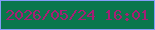 文字の大きさ：5、枠の色：839dfa、背景の色：0a774d、文字の色：a71f74 無料ブログパーツのブログ時計