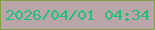 文字の大きさ：3、枠の色：839f48、背景の色：baa5a9、文字の色：1fc079 無料ブログパーツのブログ時計