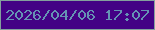 文字の大きさ：1、枠の色：83a09d、背景の色：430285、文字の色：6593b4 無料ブログパーツのブログ時計