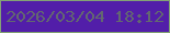 文字の大きさ：2、枠の色：83a275、背景の色：521ea9、文字の色：636770 無料ブログパーツのブログ時計