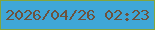 文字の大きさ：3、枠の色：83a53c、背景の色：3fa7d7、文字の色：6d533d 無料ブログパーツのブログ時計