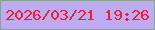 文字の大きさ：4、枠の色：83a590、背景の色：bfabf1、文字の色：f41c30 無料ブログパーツのブログ時計