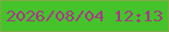 文字の大きさ：5、枠の色：83a847、背景の色：44c32b、文字の色：ac358a 無料ブログパーツのブログ時計