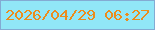 文字の大きさ：5、枠の色：83abd3、背景の色：91e7f7、文字の色：ec8c1b 無料ブログパーツのブログ時計