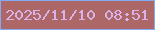 文字の大きさ：3、枠の色：83abf3、背景の色：ac6766、文字の色：d8b2e9 無料ブログパーツのブログ時計