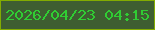 文字の大きさ：2、枠の色：83ac01、背景の色：3e5e31、文字の色：30cd33 無料ブログパーツのブログ時計