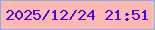 文字の大きさ：1、枠の色：83b0e5、背景の色：ffb9b0、文字の色：4906ee 無料ブログパーツのブログ時計