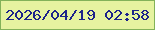 文字の大きさ：4、枠の色：83b259、背景の色：e6f3a0、文字の色：1c228a 無料ブログパーツのブログ時計