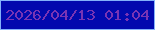 文字の大きさ：5、枠の色：83b2fa、背景の色：0209ae、文字の色：7834b4 無料ブログパーツのブログ時計