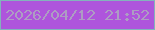 文字の大きさ：1、枠の色：83b3bc、背景の色：ae55dc、文字の色：ad9dc3 無料ブログパーツのブログ時計