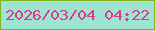 文字の大きさ：2、枠の色：83b416、背景の色：9de5d2、文字の色：db3b8d 無料ブログパーツのブログ時計