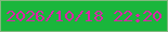 文字の大きさ：2、枠の色：83b77f、背景の色：1ab63c、文字の色：d926a7 無料ブログパーツのブログ時計