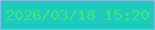 文字の大きさ：2、枠の色：83bae9、背景の色：1dcbbe、文字の色：45e176 無料ブログパーツのブログ時計