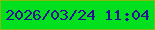 文字の大きさ：4、枠の色：83bc11、背景の色：01e01f、文字の色：2a1092 無料ブログパーツのブログ時計