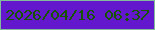 文字の大きさ：5、枠の色：83bc9a、背景の色：6318ce、文字の色：165303 無料ブログパーツのブログ時計