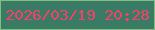 文字の大きさ：5、枠の色：83bd84、背景の色：3a7b65、文字の色：f54169 無料ブログパーツのブログ時計