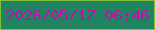 文字の大きさ：2、枠の色：83be3b、背景の色：208461、文字の色：be10ad 無料ブログパーツのブログ時計