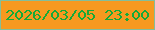 文字の大きさ：5、枠の色：83be9a、背景の色：f69920、文字の色：15aa38 無料ブログパーツのブログ時計