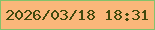文字の大きさ：3、枠の色：83c26b、背景の色：fab77a、文字の色：41490d 無料ブログパーツのブログ時計