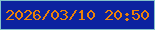 文字の大きさ：2、枠の色：83c2ca、背景の色：0c239f、文字の色：eb8208 無料ブログパーツのブログ時計
