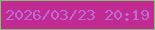 文字の大きさ：1、枠の色：83c370、背景の色：c22a93、文字の色：bb6dd2 無料ブログパーツのブログ時計
