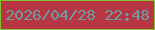 文字の大きさ：3、枠の色：83c432、背景の色：b63644、文字の色：709ba3 無料ブログパーツのブログ時計