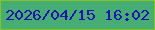文字の大きさ：1、枠の色：83c523、背景の色：46ad74、文字の色：2212af 無料ブログパーツのブログ時計