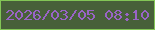 文字の大きさ：2、枠の色：83c656、背景の色：476039、文字の色：9964c6 無料ブログパーツのブログ時計