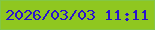文字の大きさ：5、枠の色：83c747、背景の色：8fc720、文字の色：2912ce 無料ブログパーツのブログ時計