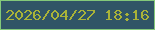 文字の大きさ：3、枠の色：83c97a、背景の色：305566、文字の色：aab338 無料ブログパーツのブログ時計