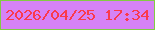 文字の大きさ：3、枠の色：83cb44、背景の色：d682f6、文字の色：fb394d 無料ブログパーツのブログ時計