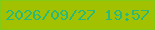 文字の大きさ：5、枠の色：83cc16、背景の色：a2c101、文字の色：2ab978 無料ブログパーツのブログ時計