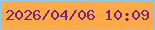 文字の大きさ：1、枠の色：83cdfe、背景の色：ffaa47、文字の色：70267a 無料ブログパーツのブログ時計