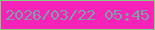 文字の大きさ：4、枠の色：83cf7d、背景の色：f723b9、文字の色：79a2a2 無料ブログパーツのブログ時計