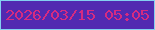 文字の大きさ：5、枠の色：83cff0、背景の色：5229b1、文字の色：d52b81 無料ブログパーツのブログ時計