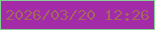 文字の大きさ：1、枠の色：83d092、背景の色：a32ba7、文字の色：a1665d 無料ブログパーツのブログ時計