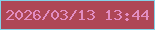 文字の大きさ：1、枠の色：83d2e8、背景の色：ae4656、文字の色：e28dc2 無料ブログパーツのブログ時計